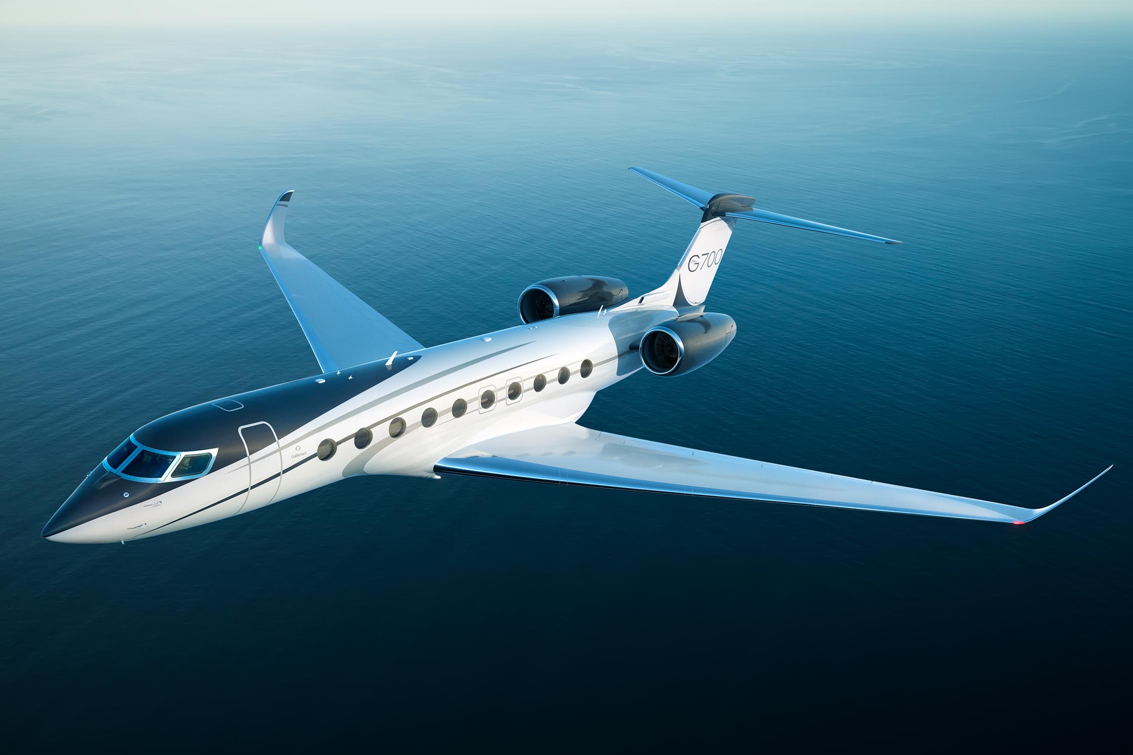Gulfstream in flight